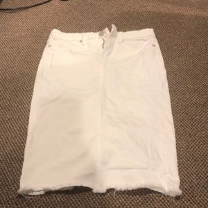 BlankNYC faithful stretch denim midi skirt